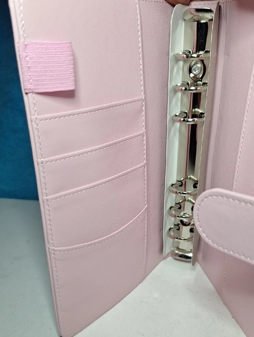 Light Pink A6 Binder Budget Financial Planner Journal with 6 Pockets Inserts NEW